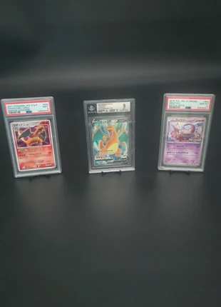 Lot 3 cartes Pokémon gradées Psa BGS charizard & mewtwo japonais, brand: Pokémon, condizioni: Nuovo senza cartellino, €320.00, €336.70 include la Protezione acquisti