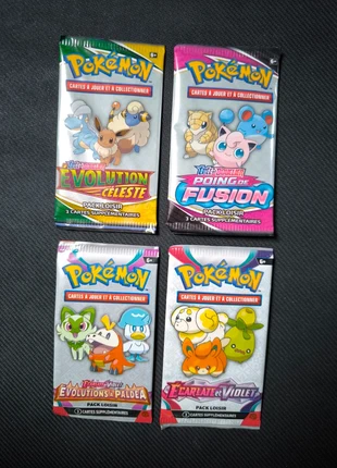 Lot de 4 booster échantillon pokémon, marque: Pokémon, état: Neuf sans étiquette, 10,00 €, 11,20 € Protection acheteurs incluse