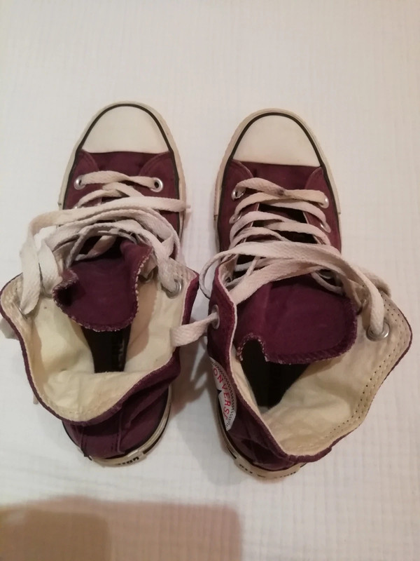 Baskets "Converse" montantes violettes 4