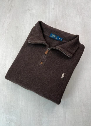 Pull half zip col camionneur Ralph Lauren marron chocolat logo blanc XL homme vintage, marke: Ralph Lauren, zustand: Sehr gut, größe: XL, 60,00 €, 63,70 € inklusive Vinted-Käuferschutz