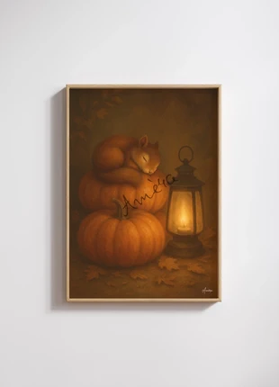 Poster: sleeping squirrel, merk: amera, staat: Nieuw met prijskaartje, € 7,00, € 8,05 inclusief Kopersbescherming Pro