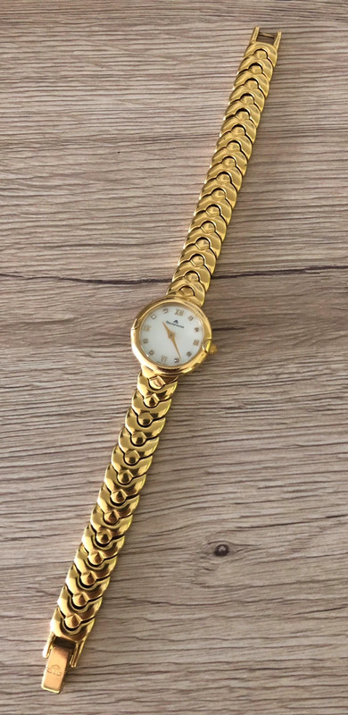 Maurice Lacroix Damen Armbanduhr Quarz Ref. 59574 Gold Electroplated G10