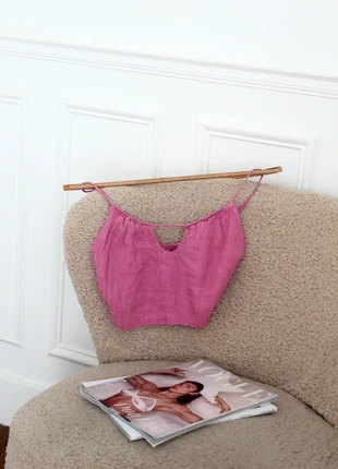 Crop top rose très court à bretelles Zara Taille S, marque: Zara, état: Très bon état, taille: S / 36 / 8, 1,50 €, 2,28 € Protection acheteurs incluse