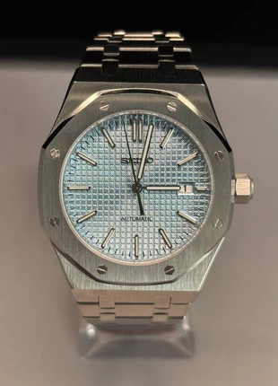 Seiko Mod Royal Oak Bleu Ciel, brand: Seiko, condition: New without tags, size: 39–42 mm, €150.00, €158.20 includes Buyer Protection