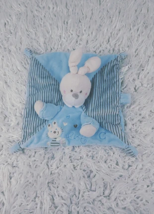 Doudou mouchoir lapin bleu avec attache tétine marque Kiabi 🎁, brand: Kiabi, condizioni: Ottime, taglia: Taglia unica, €10.00, €11.20 include la Protezione acquisti