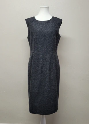 Hobbs London Grey Wool-Blend Sleeveless Sheath Dress – UK 12 / EU 40, brand: Hobbs, condition: Very good, size: L / 40 / 12, €19.95, €21.65 includes Buyer Protection