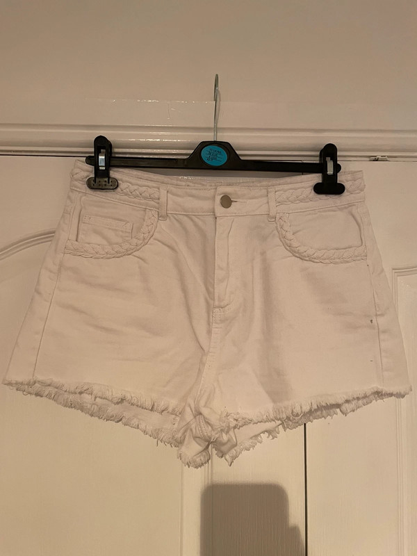 Primark white clearance denim shorts