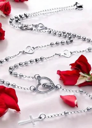 Collier Chaine Pendentif Argent Croix Religieuse Chretien catholique Chapelet (6), marke: Chapelet, zustand: Neu, mit Etikett, 7,00 €, 8,05 € inklusive Vinted-Käuferschutz