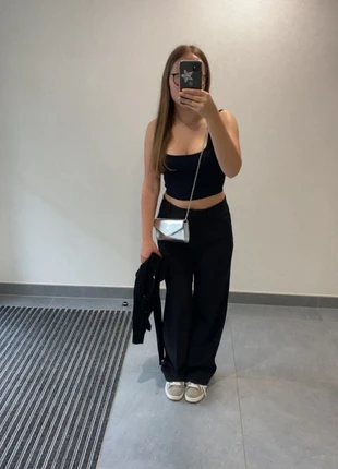pantalon de tailleur, noir, femme H&M S basic taille haute, brand: H&M, condition: Very good, size: S / 36 / 8, €10.00, €11.20 includes Buyer Protection
