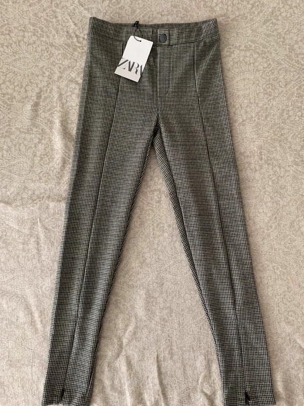 Zara hot sale checkered leggings