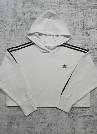 Sweat Adidas XL Blanc Hoodie Crop Top Pull Oversize Large Ample Vintage Retro Collector Y2k, brand: adidas, condition: Very good, size: XL / 42 / 14, €25.00, €26.95 includes Buyer Protection Pro