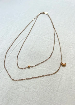 Collier double rangs rose gold , merk: STEEL, staat: Nieuw zonder prijskaartje, € 8,00, € 9,10 inclusief Kopersbescherming