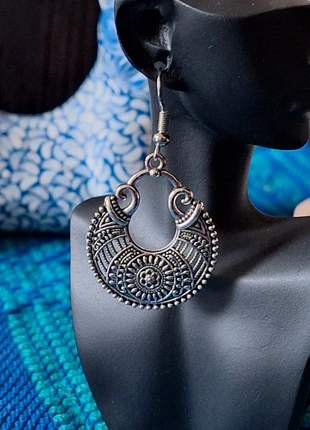 Paire de boucle d'oreilles dentelle bohème chic argenté, staat: Nieuw zonder prijskaartje, € 10,00, € 11,20 inclusief Kopersbescherming