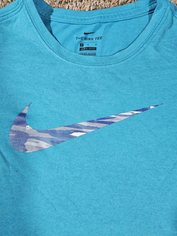 The Nike Tee Dri-Fit Athletic Heather Shirt Men'S Sz M Blue 3