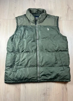 Doudoune Sans Manches US Polo Assn | Verte Kaki | Logo Cavalier | Taille XL Homme, marca: U.S. Polo Assn., estado: Muy bueno, tamaño: XL, 25,00 €, 26,95 € Protección al comprador incluida