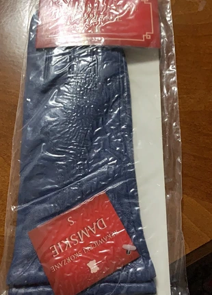 Gants similicuir bleu , marque: Damskie, état: Neuf avec étiquette, 5,00 €, 5,95 € Protection acheteurs incluse