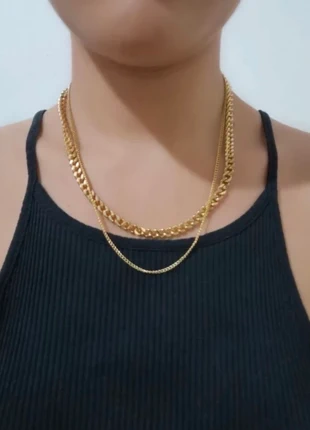 Cadena dorado doble, condizioni: Ottime, €18.00, €19.60 include la Protezione acquisti