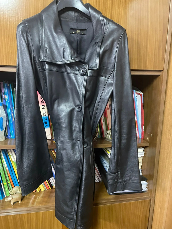 Giubbotto pelle shop lungo