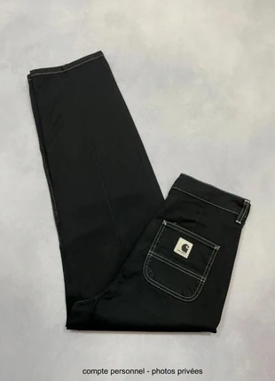 Pantalon Carhartt wip Noir Taille Haute court et Large modèle Armanda Pant - Taille Xs w25 #596, marque: Carhartt, état: Très bon état, taille: XS / 34 / 6, 49,00 €, 52,15 € Protection acheteurs incluse