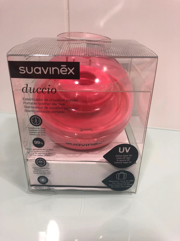 Esterilizador de Chupetes UV Rosa - SUAVINEX