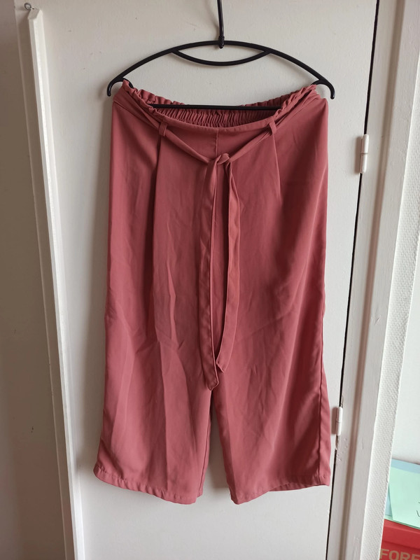 Pantalon 7/8 rose poudré 1