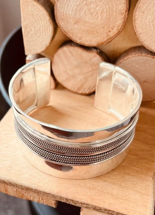 Cuff armband silver - zilveren statement armband, merk: Vintage, staat: Nieuw zonder prijskaartje, € 20,00, € 21,70 inclusief Kopersbescherming