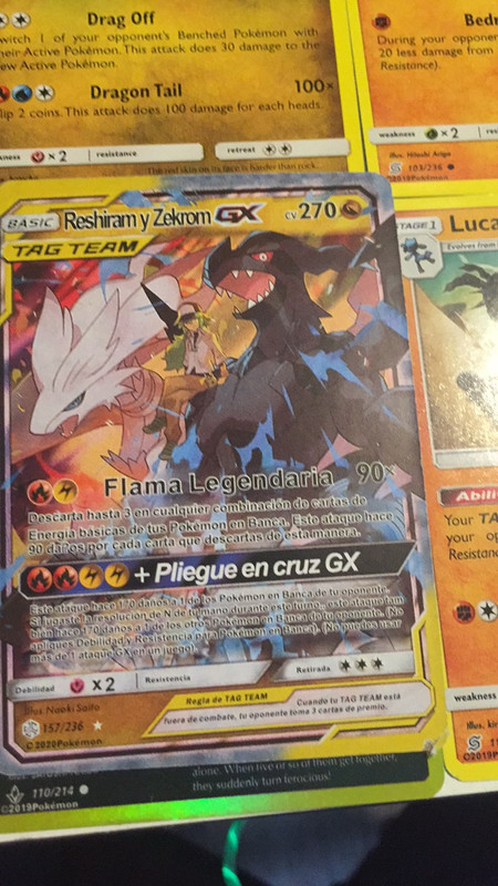 Carte pokémon reshiram et zekrom gx - Vinted