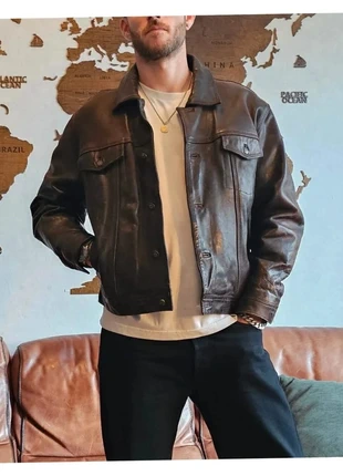 Redskins – Veste en cuir vintage type Trucker, Authentique 🇫🇷, marque: Redskins, état: Bon état, taille: XXL, 179,00 €, 188,65 € Protection acheteurs incluse