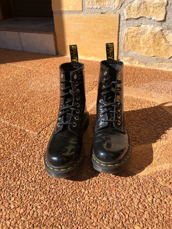 Doc martens clearance noir croco