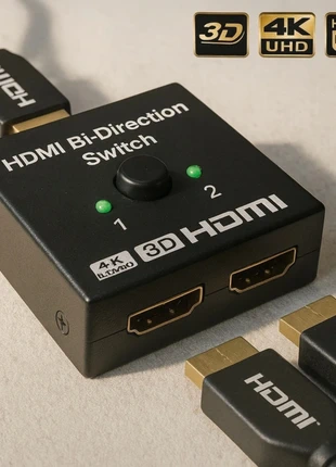 Switch HDMI 4K UHD - 2 Entrées / 1 Sortie - Bidirectionnel, zustand: Neu, mit Etikett, 6,99 €, 8,04 € inklusive Vinted-Käuferschutz