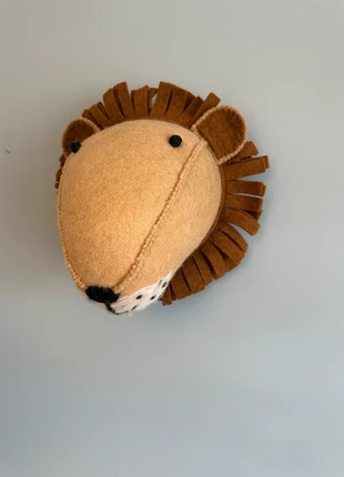 Décoration murale tête de lion - feutre, état: Très bon état, 10,00 €, 11,20 € Protection acheteurs incluse