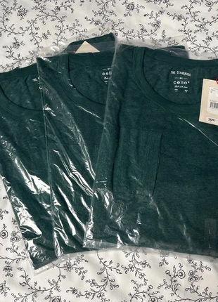 Celio lot de 3 tee-shirts manches longues uni vert sapin foncé taille L neuf, brand: Celio, condizioni: Nuovo con cartellino, taglia: L, €16.00, €17.50 include la Protezione acquisti