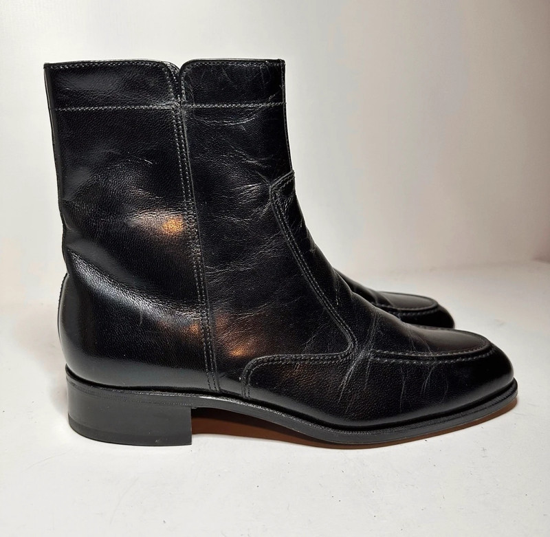 Florsheim Ankle Boots Mens 7D Black Side Zip Leather 20546 Vinted