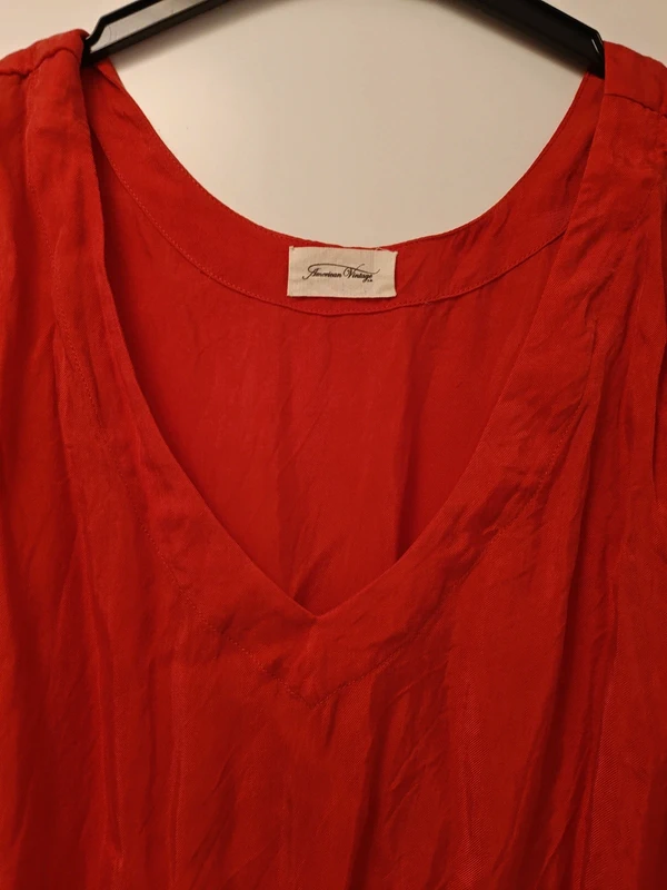 Robe rouge American Vintage Cupro T.L - photo numéro 2