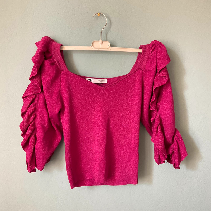 Zara knit maglia fuxia Vinted