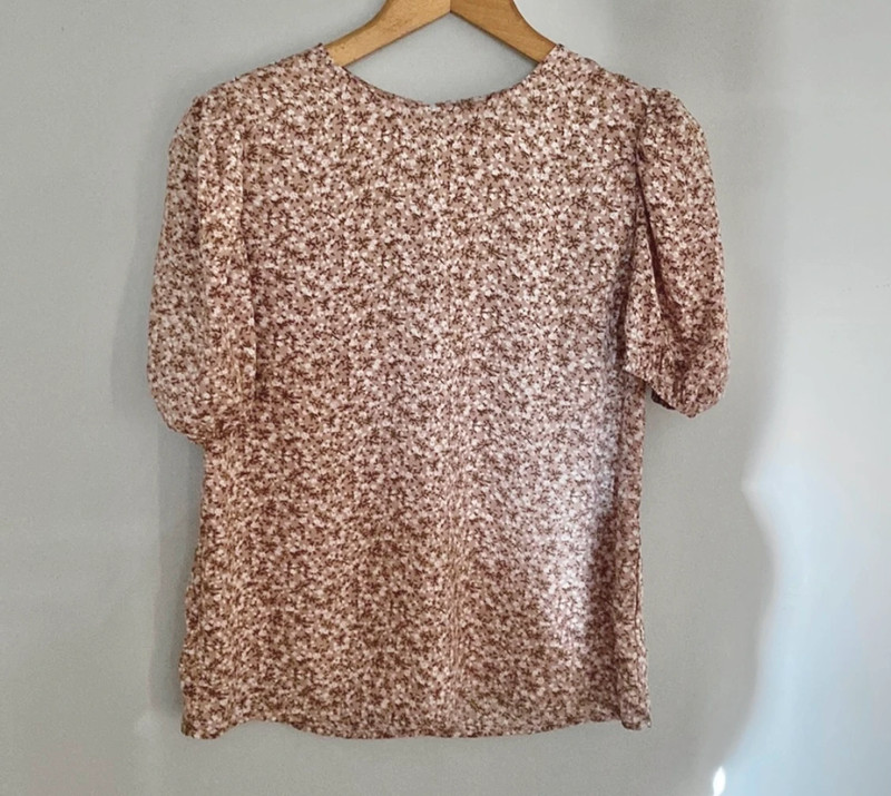 Light Pink Floral Shein Blouse Size Small US 4 1