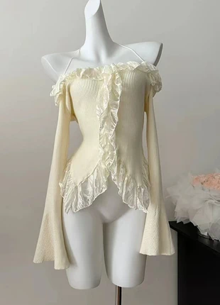 Vintage Designer Stricktop Spitze Patchwork Sensationelle Bluse, marca: Vintage, estado: Nuevo sin etiquetas, tamaño: M / 38 / 10, 39,88 €, 42,57 € Protección al comprador incluida