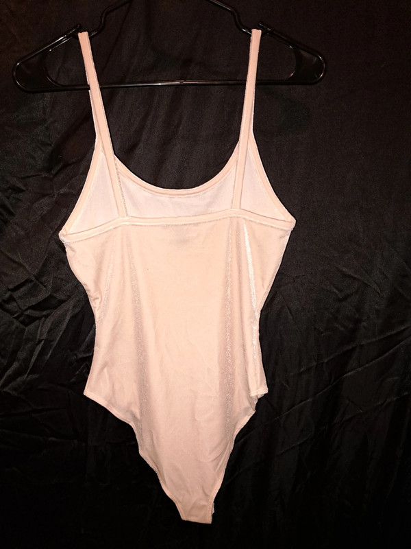 Peach Velvet Body Suit 5