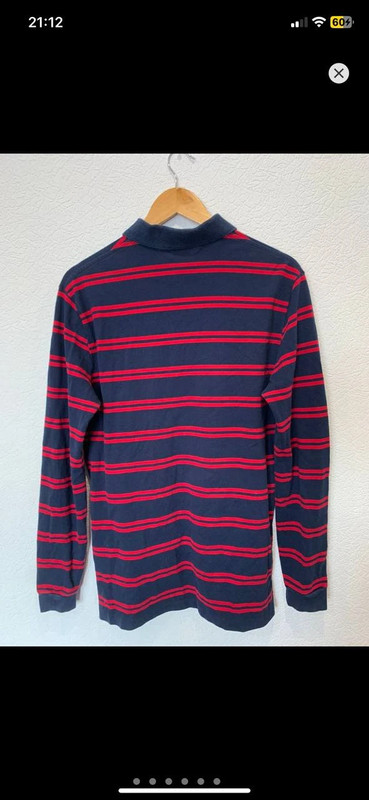 Vintage Polo Ralph Lauren Striped Blue Longsleeve Polo Medium 2