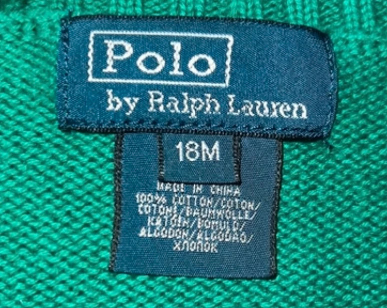 Ralph Lauren knitter bear sweater size 18M 3