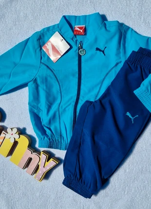 Schöner Jogginganzug, türkis, blau, Jacke und Hose, Puma, brand: Puma, condizioni: Nuovo con cartellino, taglia: 9-12 mesi / 74 cm, €20.00, €21.70 include la Protezione acquisti