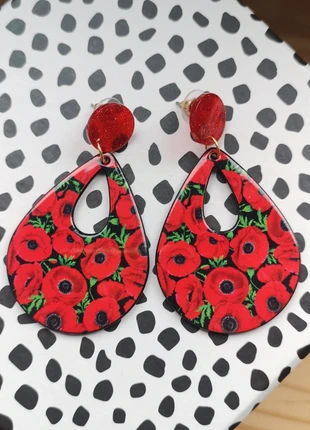 Magnifiques boucles d'oreilles coquelicots💄, état: Neuf sans étiquette, 15,00 €, 16,45 € Protection acheteurs incluse