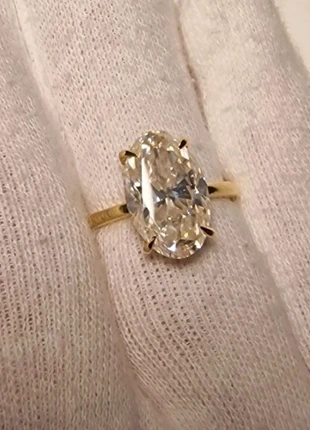 FINAL price! 18K Gold Lab Diamond bague anneau anillo anel ring, estado: Novo com etiquetas, tamanho: 16,5 mm Ø / 12, €1,500.00, €1,575.70 inclui Proteção do Comprador