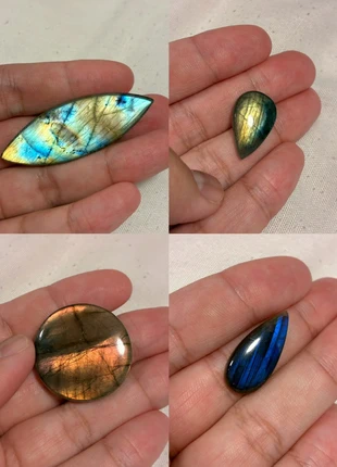 Labradorite Cabochon Set, Iridescent Aurora Collection, marque: Crystal, état: Neuf sans étiquette, 13,50 €, 14,88 € Protection acheteurs incluse