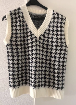Pull sans manche pieds de Poule, condition: Very good, size: One size, €18.00, €19.60 includes Buyer Protection