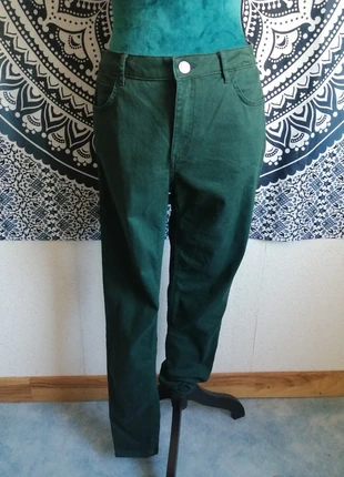 Pantalon skinny push up vert foncé / terranova / (42), marque: Terranova, état: Très bon état, taille: XL / 42 / 14, 15,00 €, 16,45 € Protection acheteurs incluse