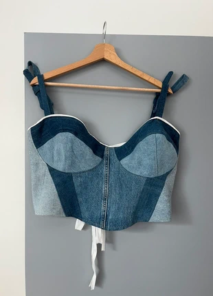 Corset en jeans, marke: Fait Main, zustand: Neu, größe: XXL / 44 / 16, 35,00 €, 37,45 € inklusive Vinted-Käuferschutz