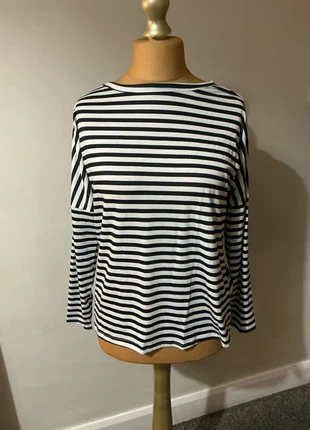 Classic Black and White Breton Stripe Top – Long Sleeve, brand: NO LABEL, condition: New with tags, size: S / 8, £8.50, £9.63 includes Buyer Protection