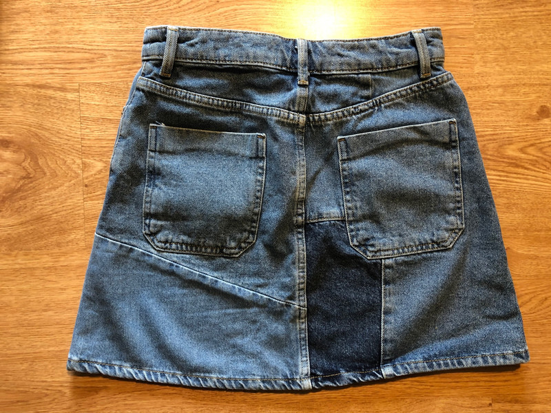 Jupe patchwork en jean Zara Vinted
