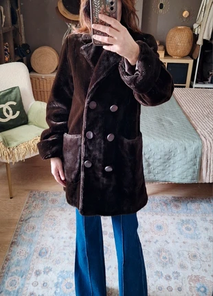 Manteau fausse fourrure marron, marque: Vintage, état: Très bon état, taille: M / 38 / 10, 35,00 €, 37,45 € Protection acheteurs incluse
